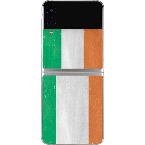 Ireland Flag Distressed Galaxy Z Flip3 5G Skin
